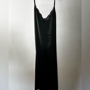 Elegant Green  Lace Trim Nightgown by Soma XL